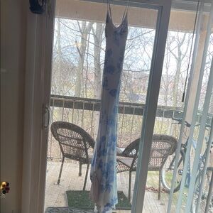 Windsor Blue and White Floral Slip Dress